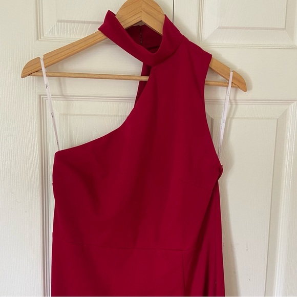 Lulu's Red One-Shoulder Maxi Dress - Picture 6 of 12